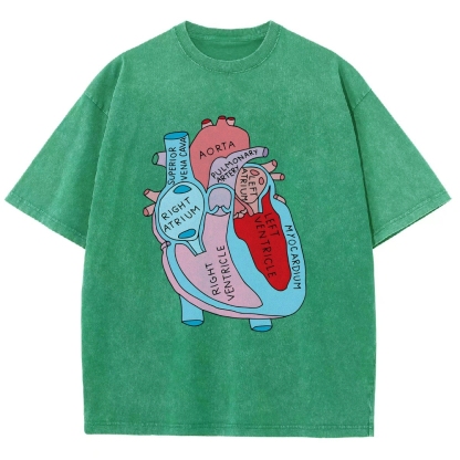 cardiology Unisex Fit Washed T-Shirt-moweekender