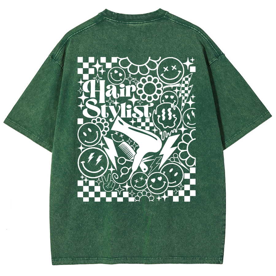 Hair Stylist Unisex Fit Washed T-Shirt-moweekender