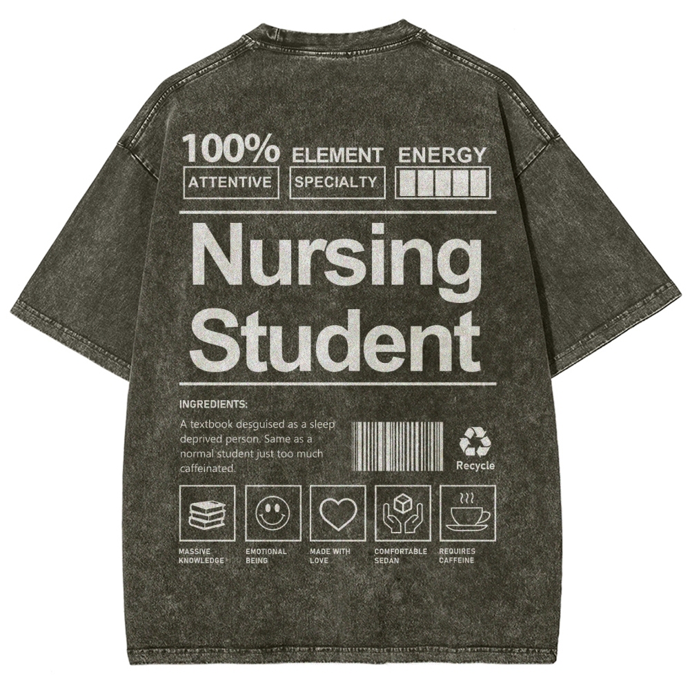 Nursing Student Unisex Fit Washed T-Shirt