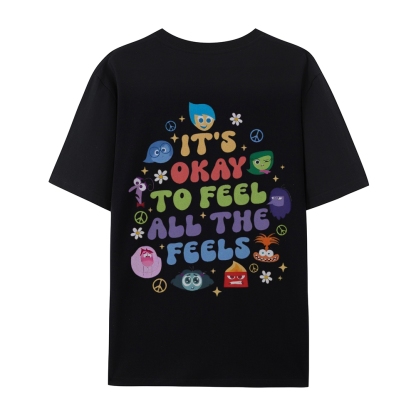 It's Okay To Feel All The Feels Casual Short Sleeve T-Shirt-moweekender