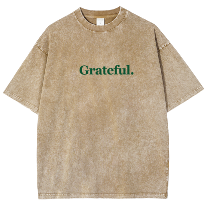 Grateful Aesthetic Summer Unisex Fit Washed T-Shirt-moweekender