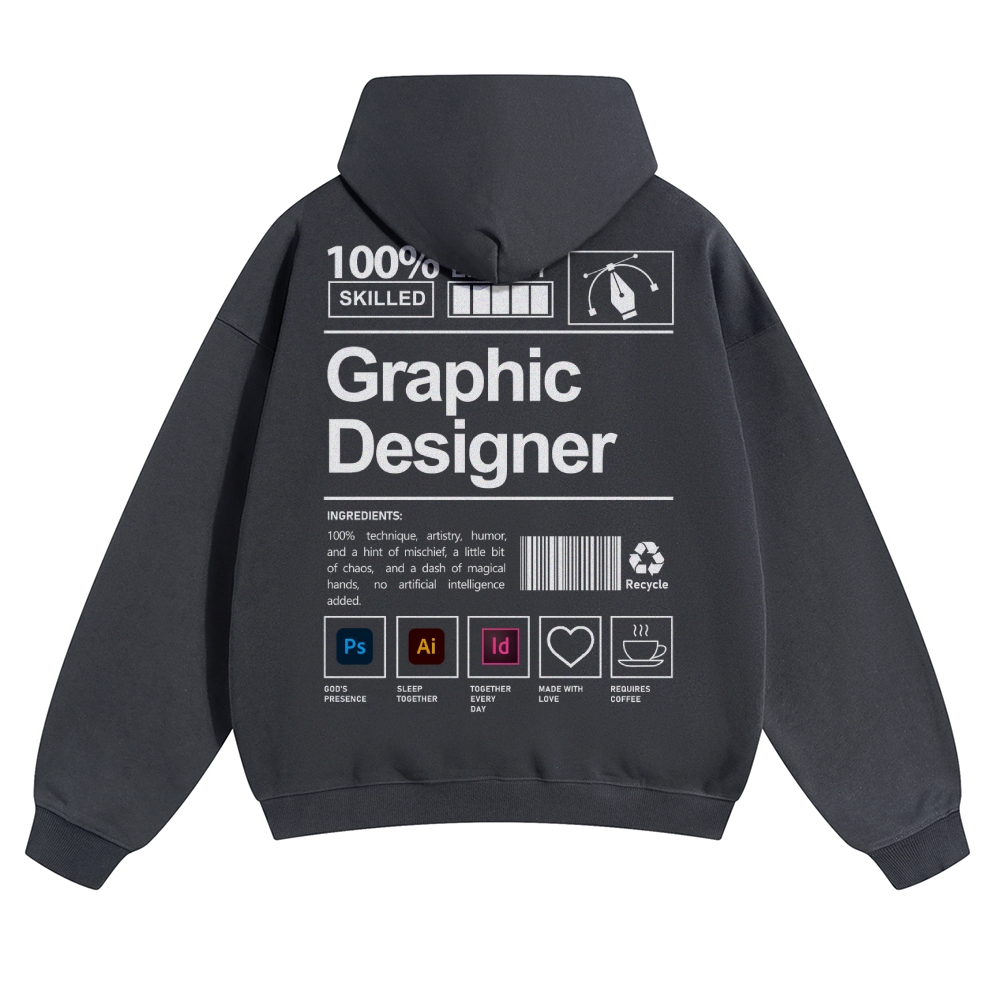 Graphic Designer Unisex Casual Anime Print Hoodie-moweekender