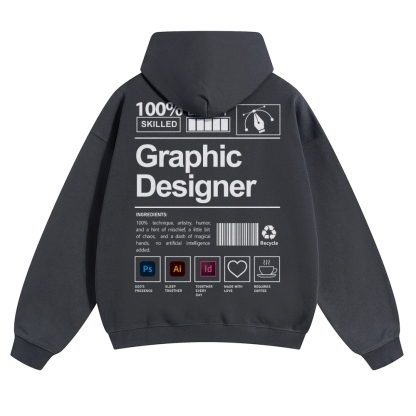 Graphic Designer Unisex Casual Anime Print Hoodie-moweekender