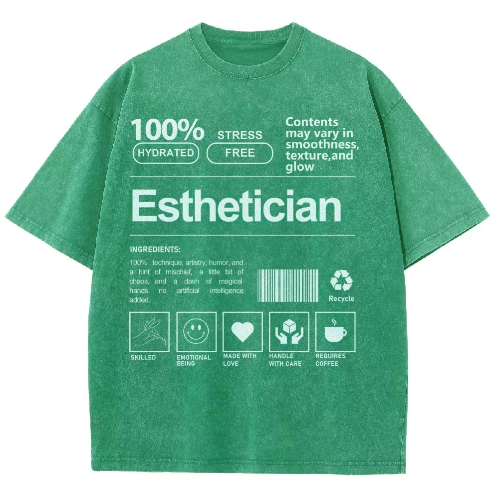 Esthetician Unisex Fit Washed T-Shirt-moweekender