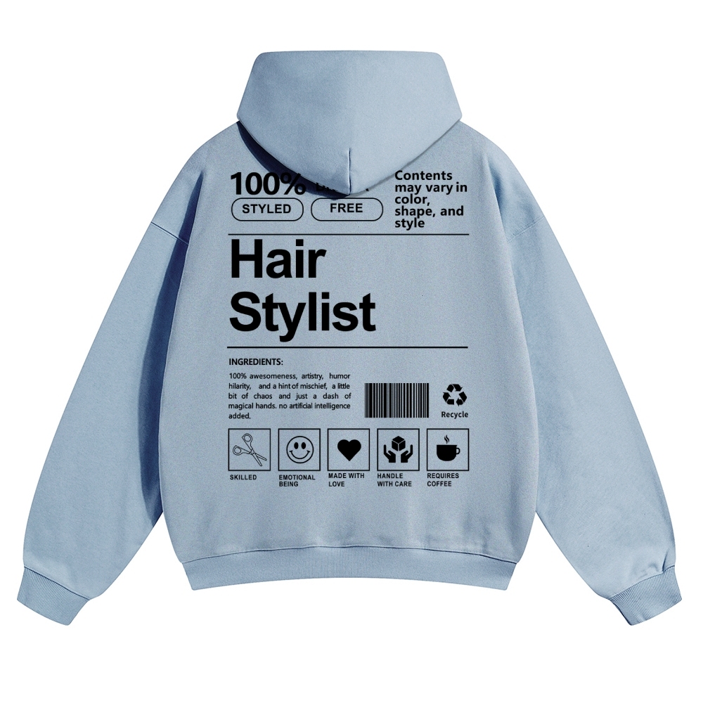 Hair Stylist Pattern Unisex Casual Anime Print Hoodie-moweekender