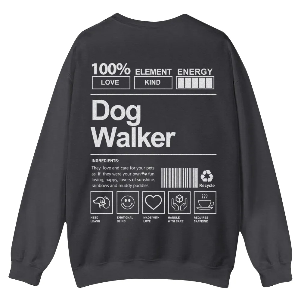 Dog Walker Printed Crew Neck Sweatshirt-moweekender
