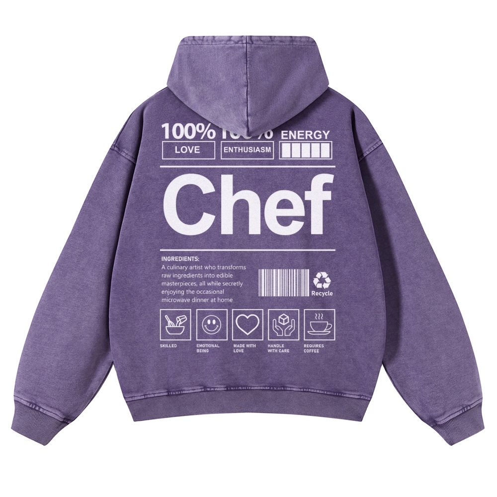 Chef Casual Washed Hoodie