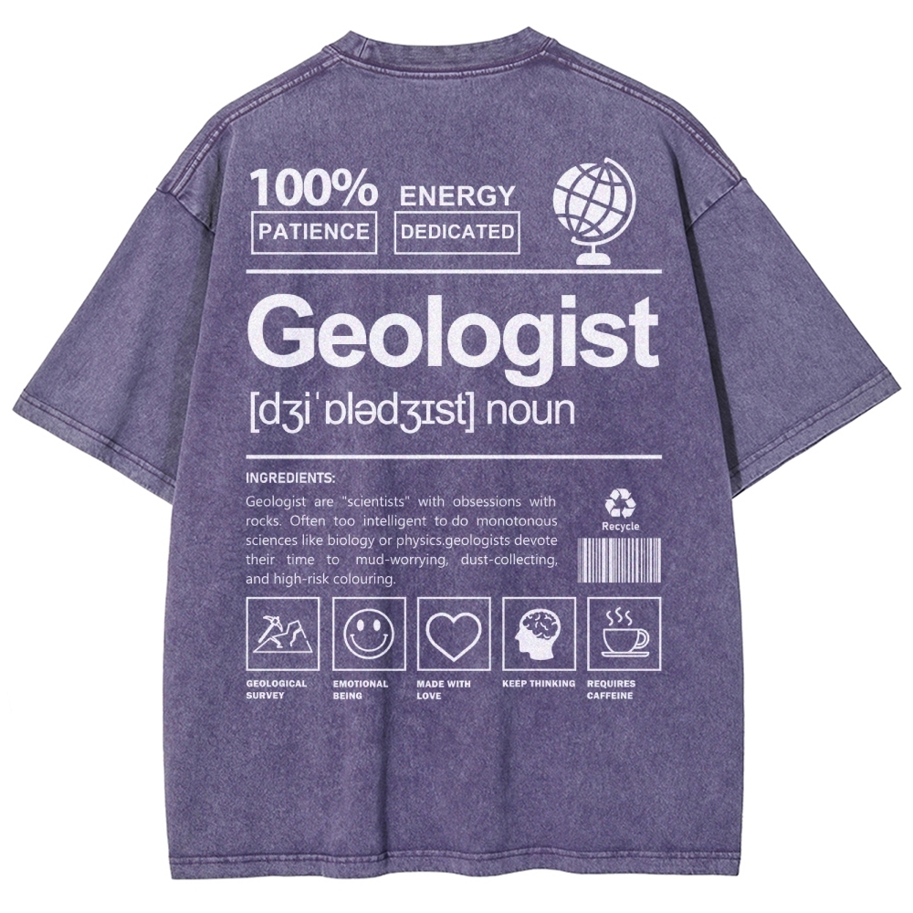 Geologist Unisex Fit Washed T-Shirt