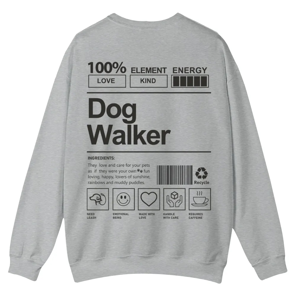 Dog Walker Printed Crew Neck Sweatshirt-moweekender