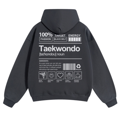 Taekwondo Unisex Casual Anime Print Hoodie-moweekender