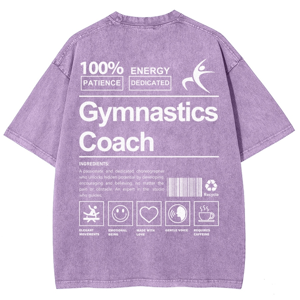 Gymnastics Coach Unisex Fit Washed T-Shirt-moweekender