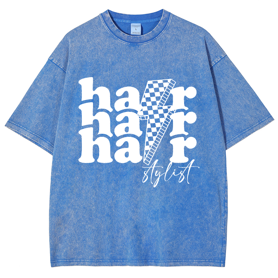 Hair Stylist Unisex Fit Washed T-Shirt-moweekender