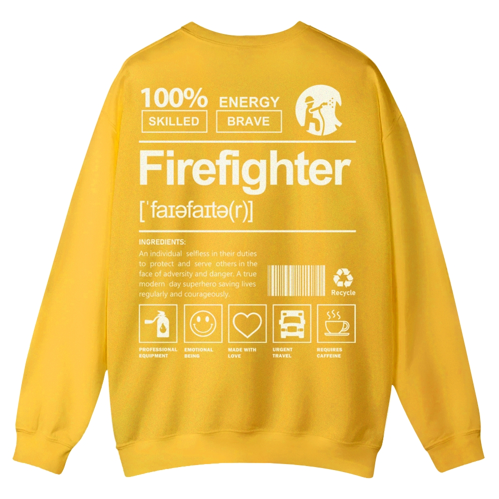 Firefighter Casual Crewneck Sweatshirt-moweekender