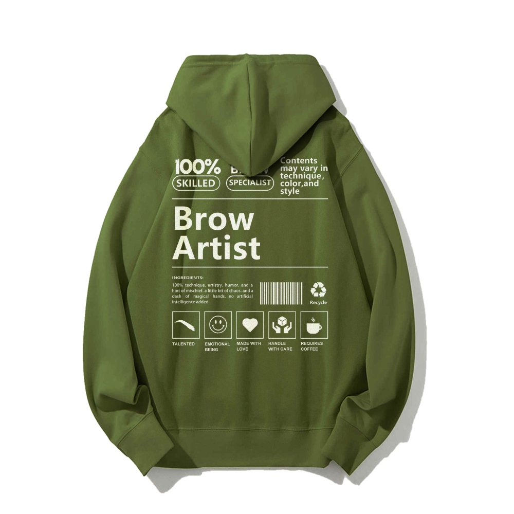 Brow Artist Casual Hoodie-moweekender