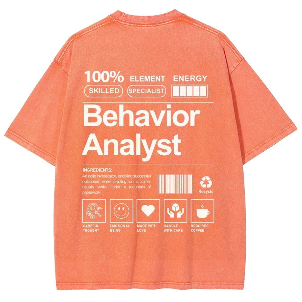 Behavior Analyst Unisex Fit Washed T-Shirt-moweekender