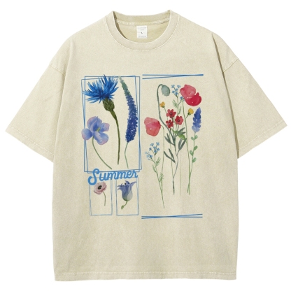 Florist Unisex Fit Washed T-Shirt-moweekender