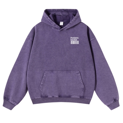 Pediatric Dentist Casual Washed Hoodie-moweekender