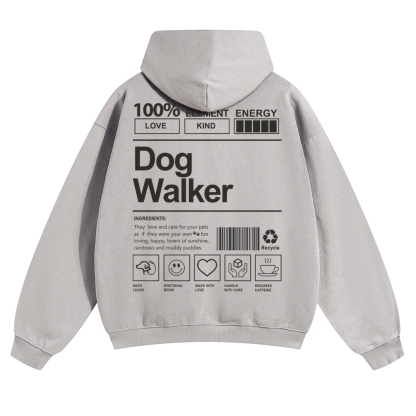 Dog Walker Unisex Casual Anime Print Hoodie-moweekender