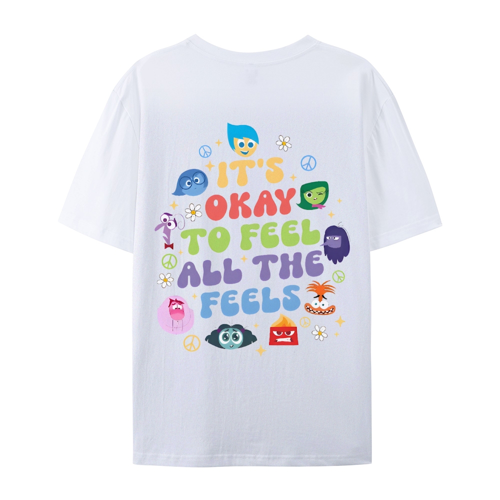 It's Okay To Feel All The Feels Casual Short Sleeve T-Shirt-moweekender