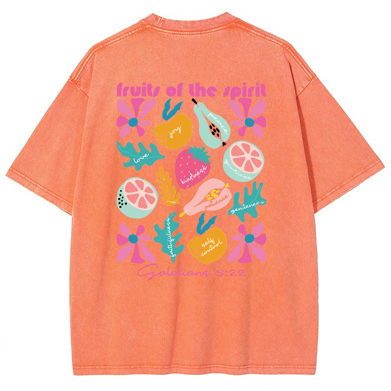 Fruits Of The Sprite Vintage Snowflake Washed T-Shirt-moweekender