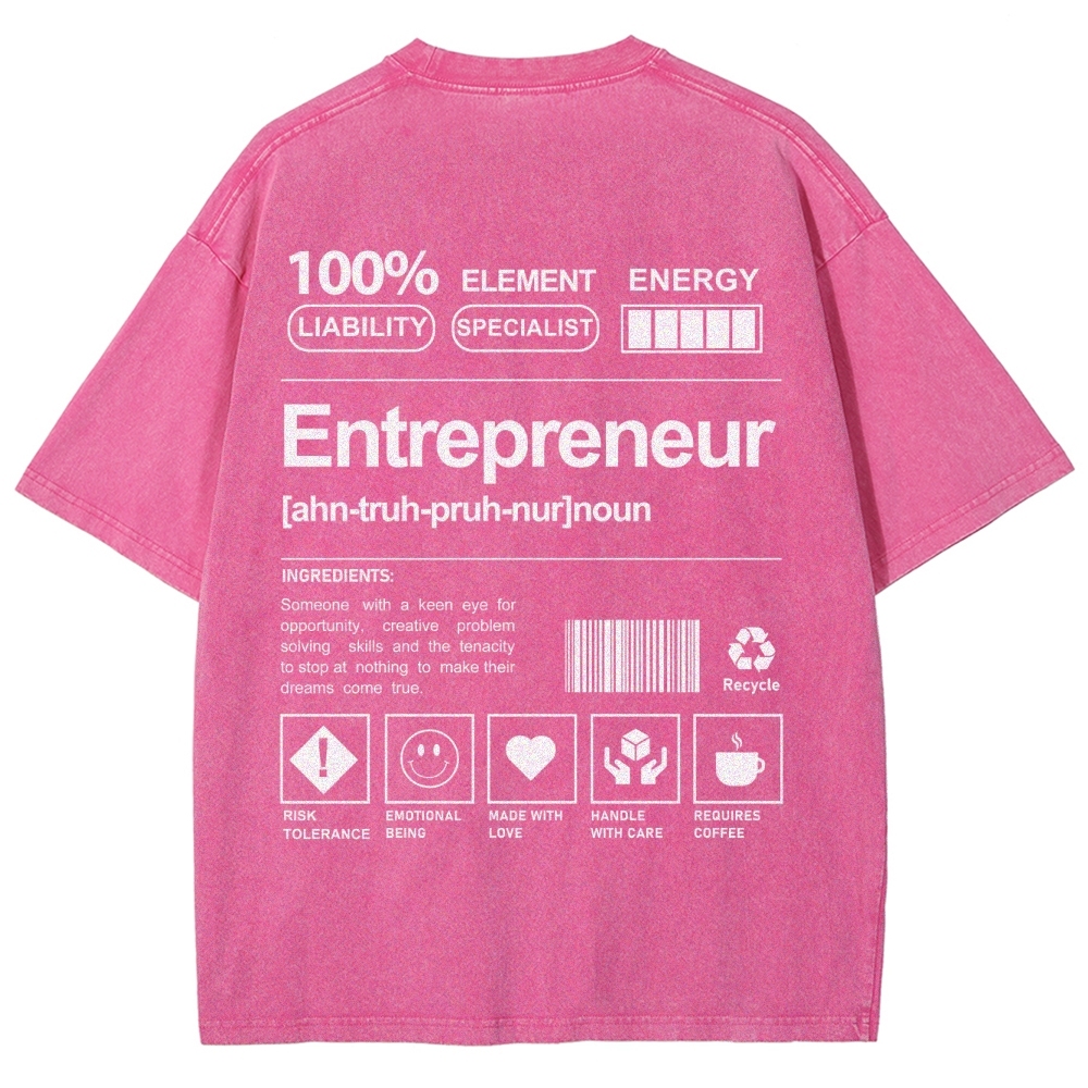 Entrepreneur Unisex Fit Washed T-Shirt-moweekender