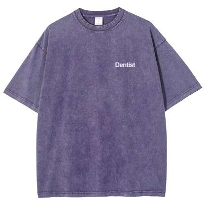 Dentist Unisex Fit Washed T-Shirt-moweekender