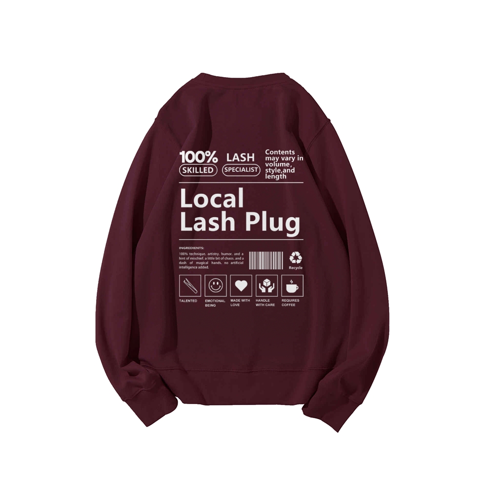 Local Last Plug Long Sleeved Round Neck Sweatshirt-moweekender