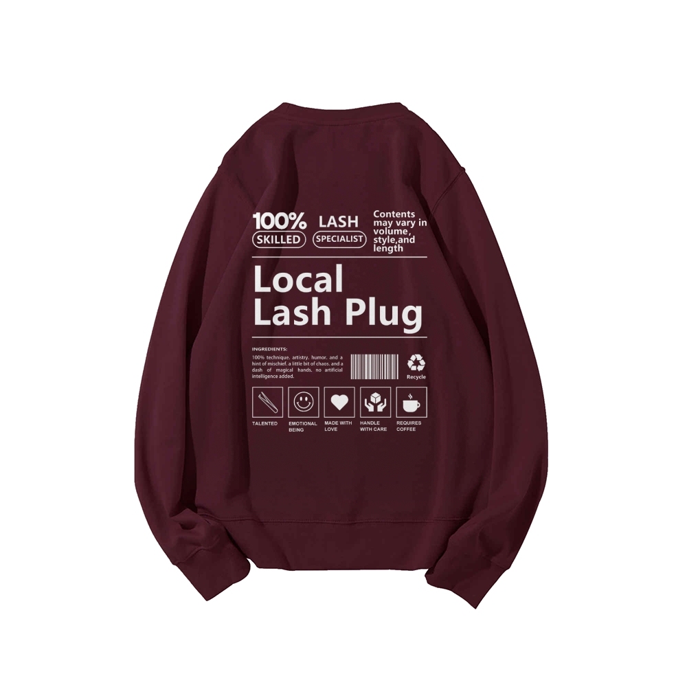 Local Last Plug Long Sleeved Round Neck Sweatshirt-moweekender
