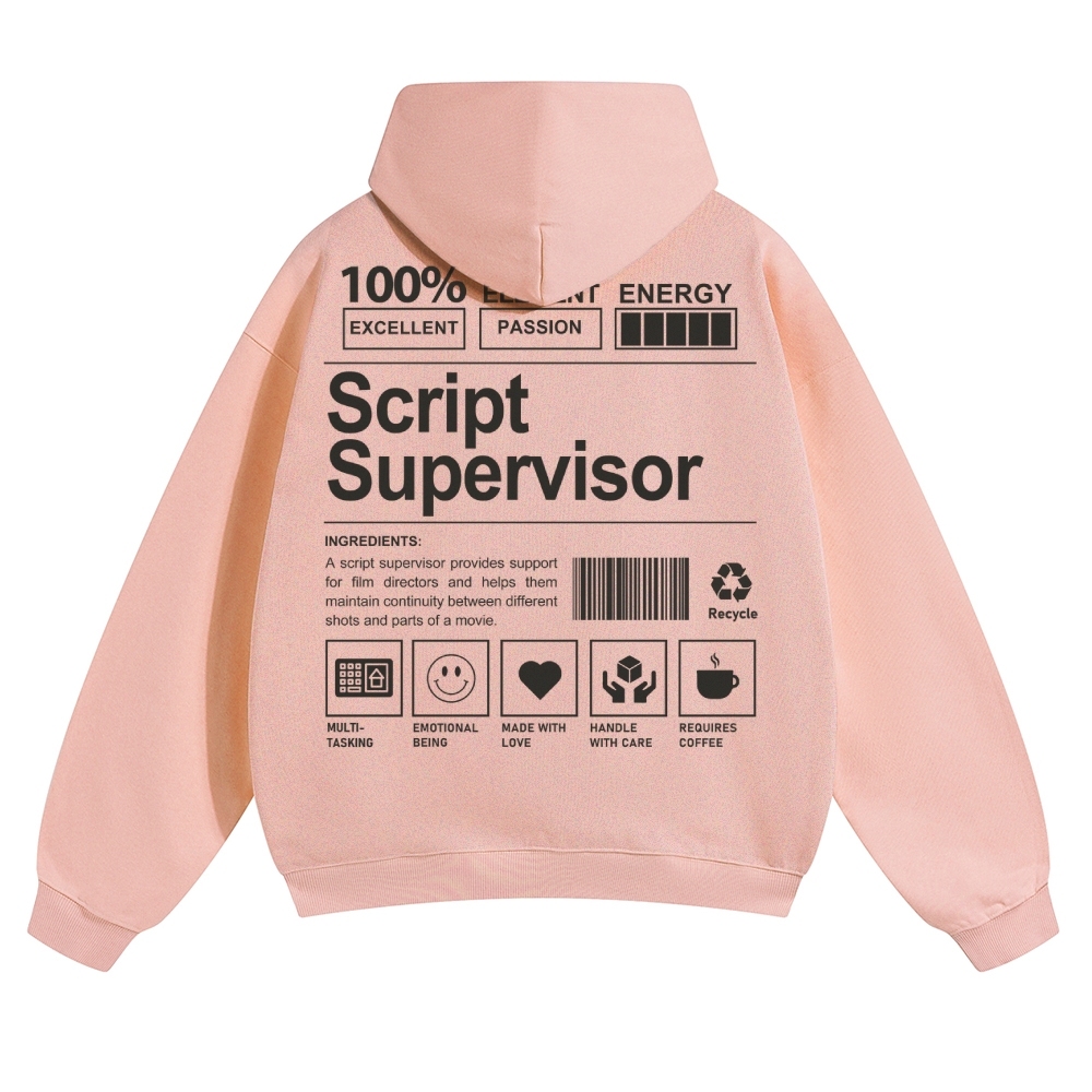 Script Supervisor Unisex Casual Anime Print Hoodie-moweekender