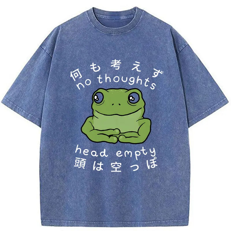 Head Empty Frog Washed Vintage T-Shirt-moweekender