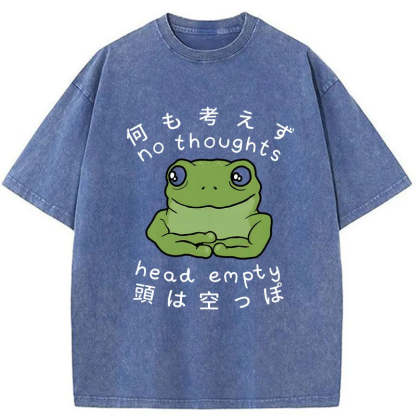 Head Empty Frog Washed Vintage T-Shirt-moweekender