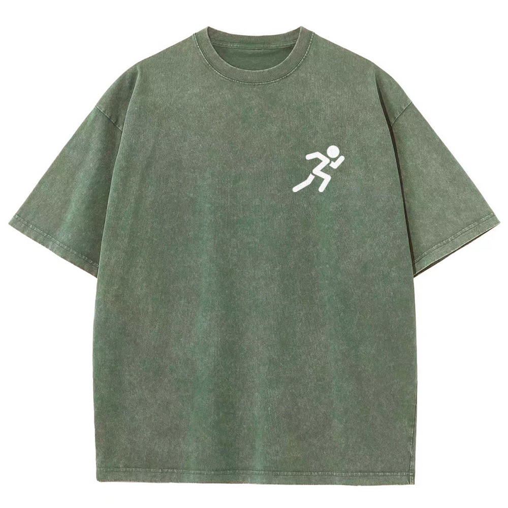 Marathon Runner Unisex Fit Washed T-Shirt