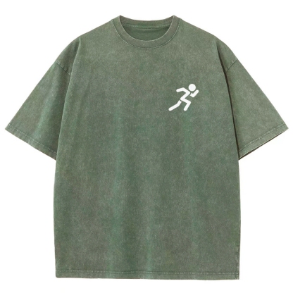 Marathon Runner Unisex Fit Washed T-Shirt