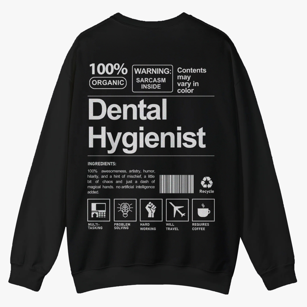 Dental Hygienist Casual Crewneck Sweatshirt-moweekender