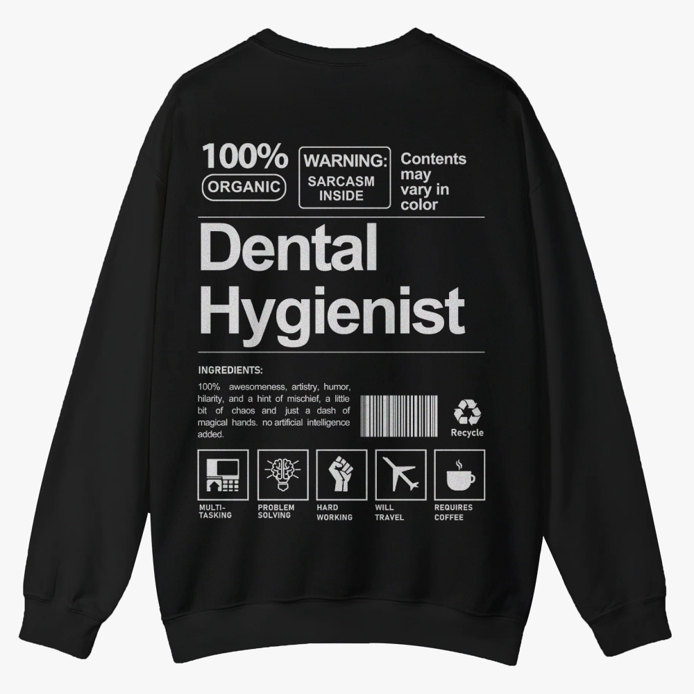 Dental Hygienist Casual Crewneck Sweatshirt-moweekender
