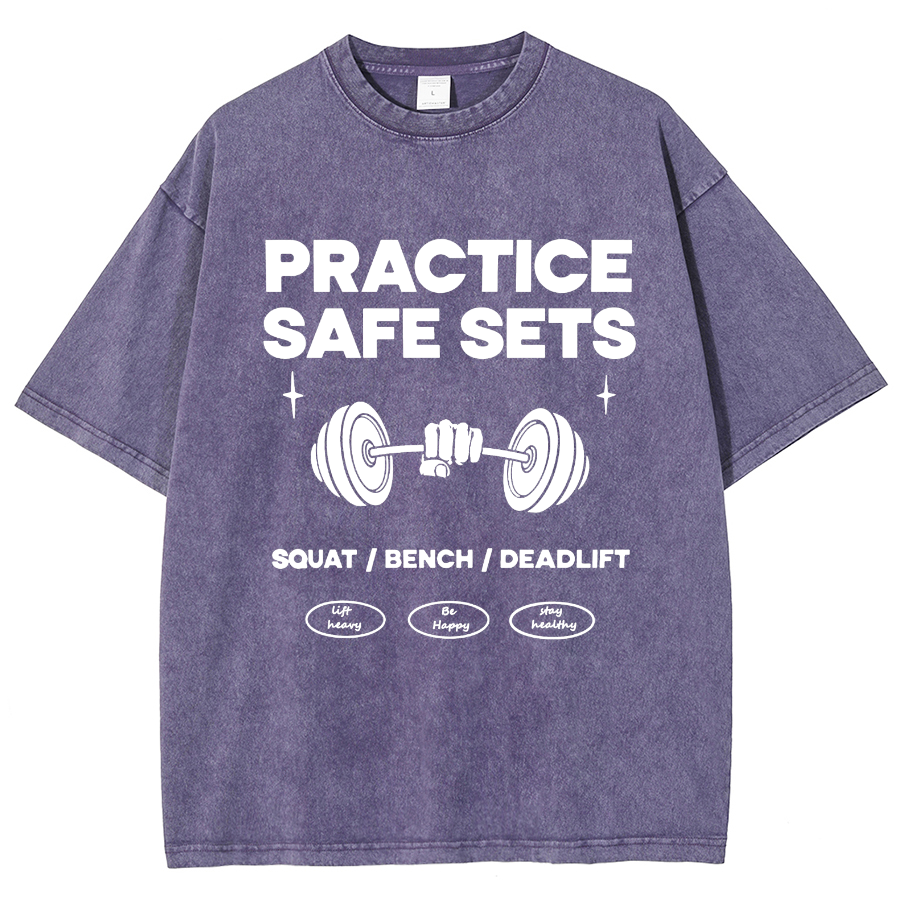 Practice Safe Sets Unisex Fit Washed T-Shirt-moweekender