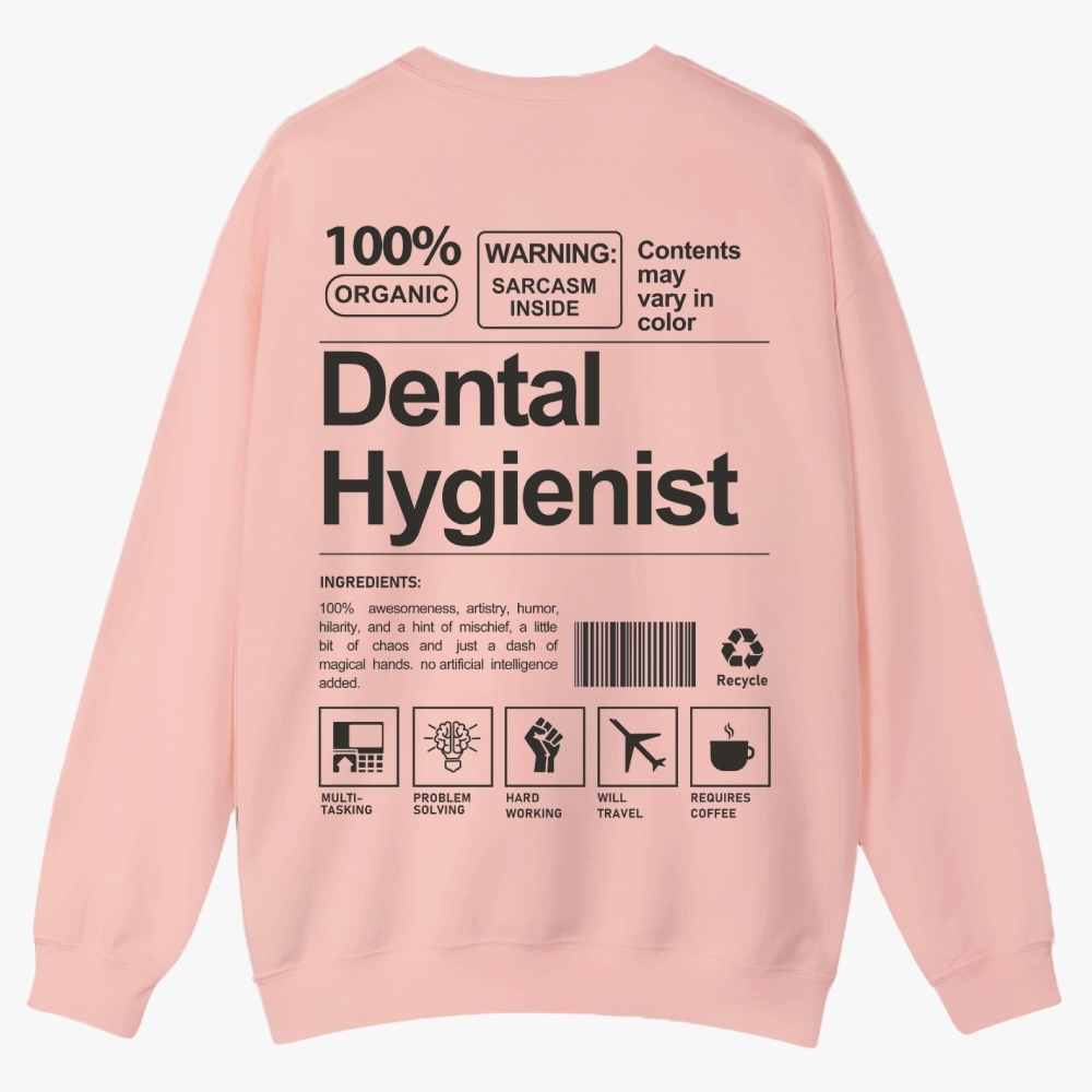 Dental Hygienist Casual Crewneck Sweatshirt-moweekender