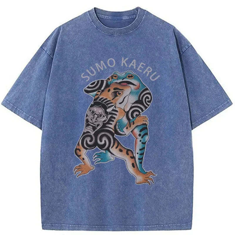 Frog Sumo Washed Vintage T-Shirt-moweekender