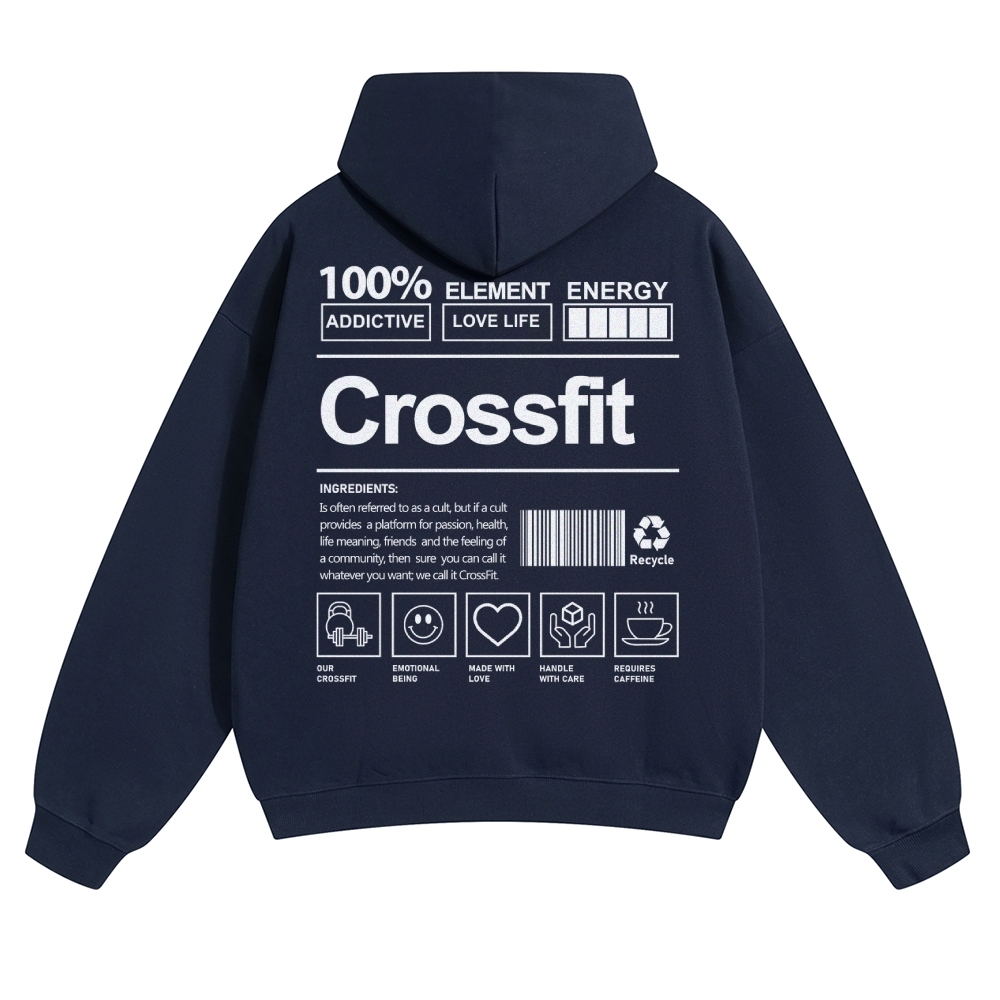 Crossfit Unisex Casual Anime Print Hoodie-moweekender