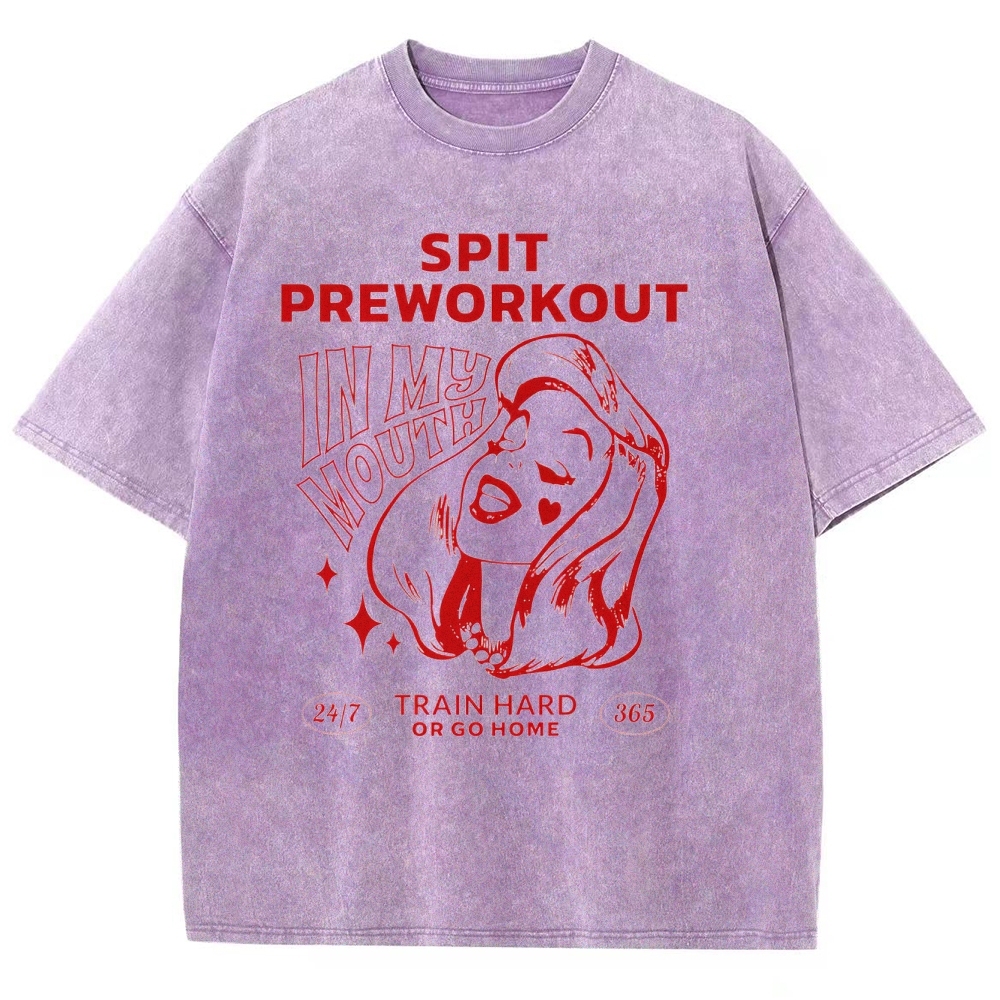 Spit Preworkout Vintage Snowflake Washed T-Shirt-moweekender