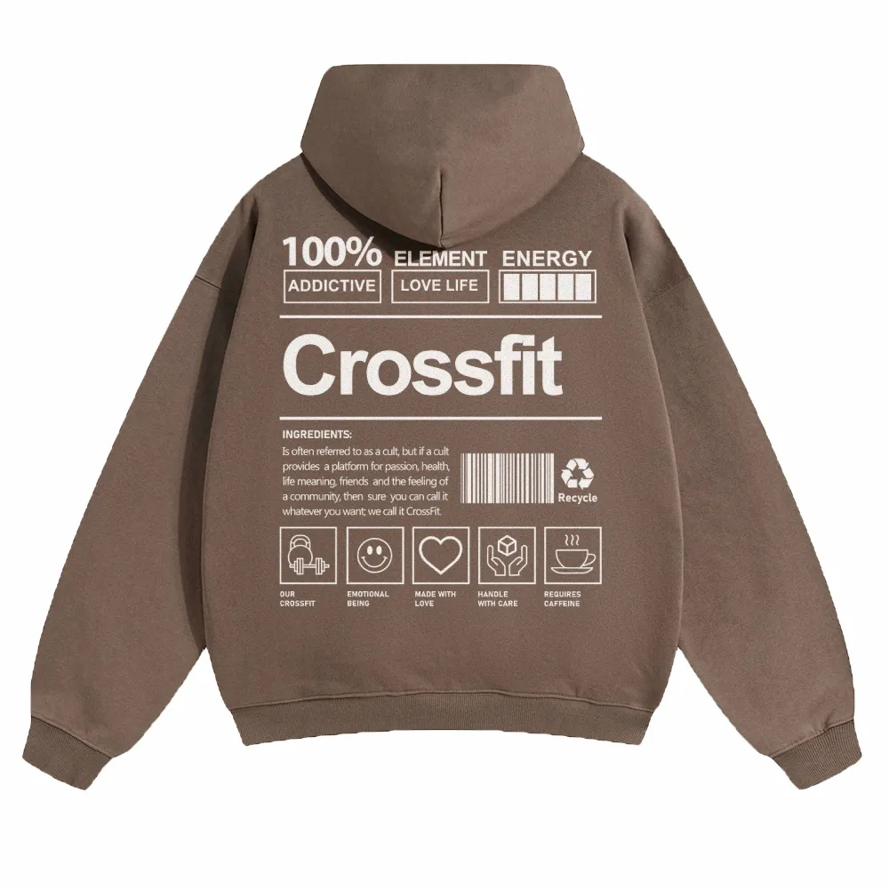 Crossfit Unisex Casual Anime Print Hoodie-moweekender