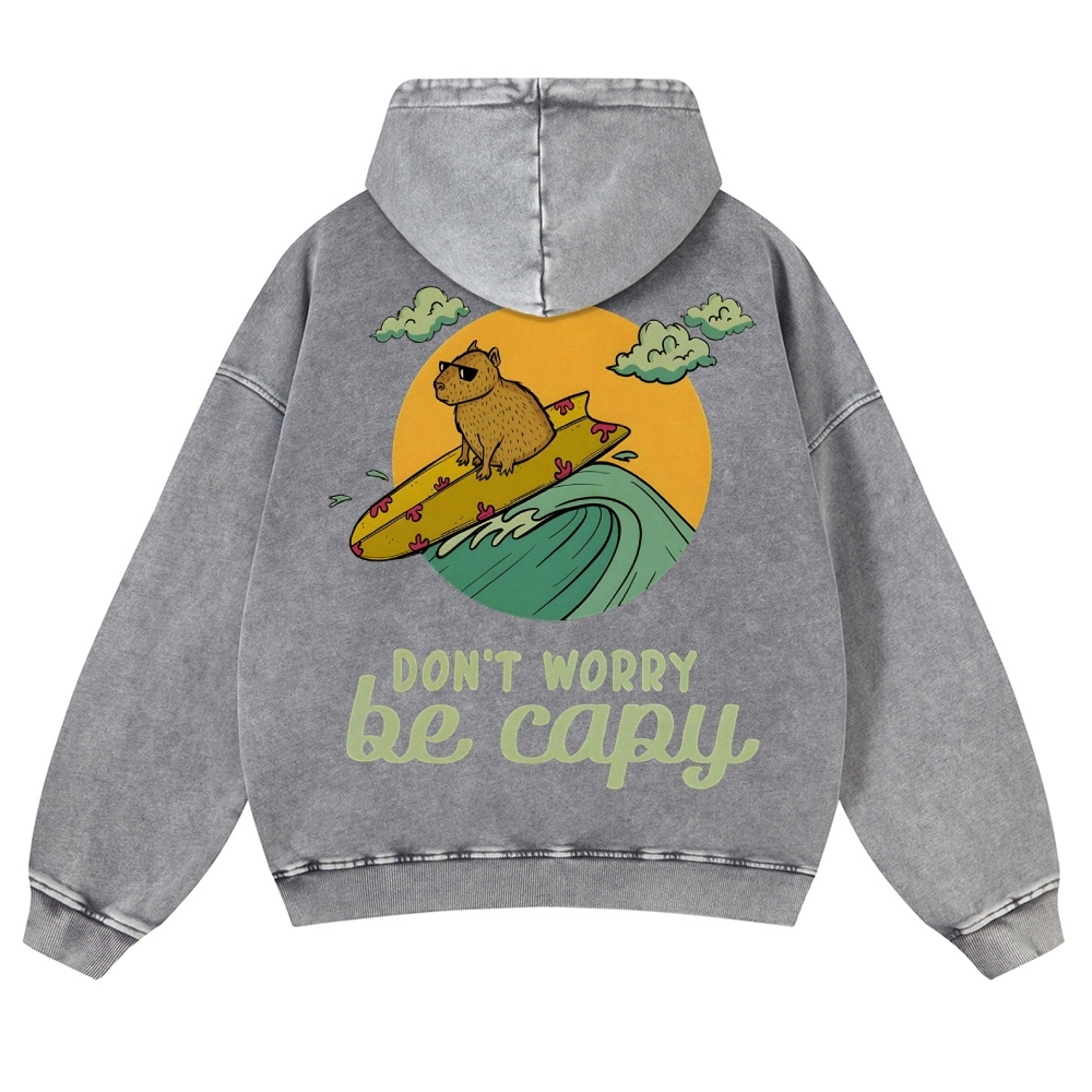 Be Capy Surfing Vintage Washed Hoodie-moweekender