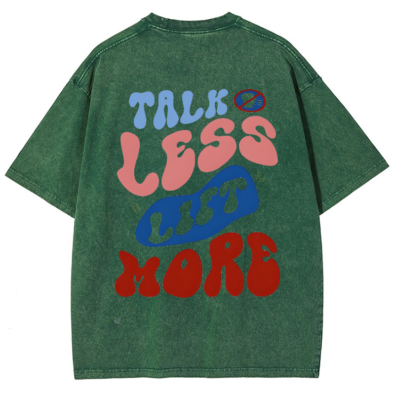 Talk Less Lift More Vintage Snowflake Washed T-Shirt-moweekender