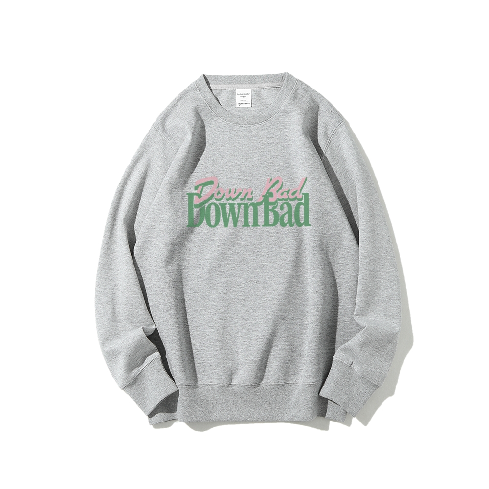 Down Bad Crying At The Gym Casual Crewneck Sweatshirt-moweekender