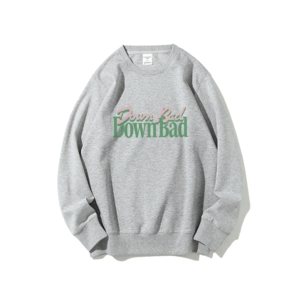 Down Bad Crying At The Gym Casual Crewneck Sweatshirt-moweekender