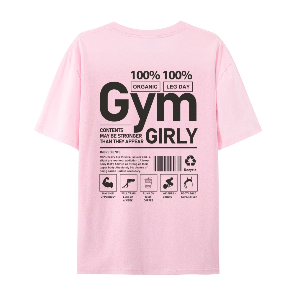 Gym Girly Casual Short Sleeve T-Shirt-moweekender