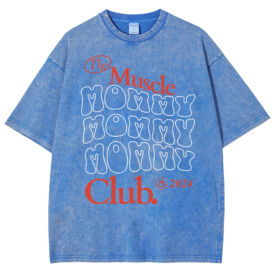 The Muscle Mommy Club Unisex Fit Washed Oversized T-Shirt-moweekender