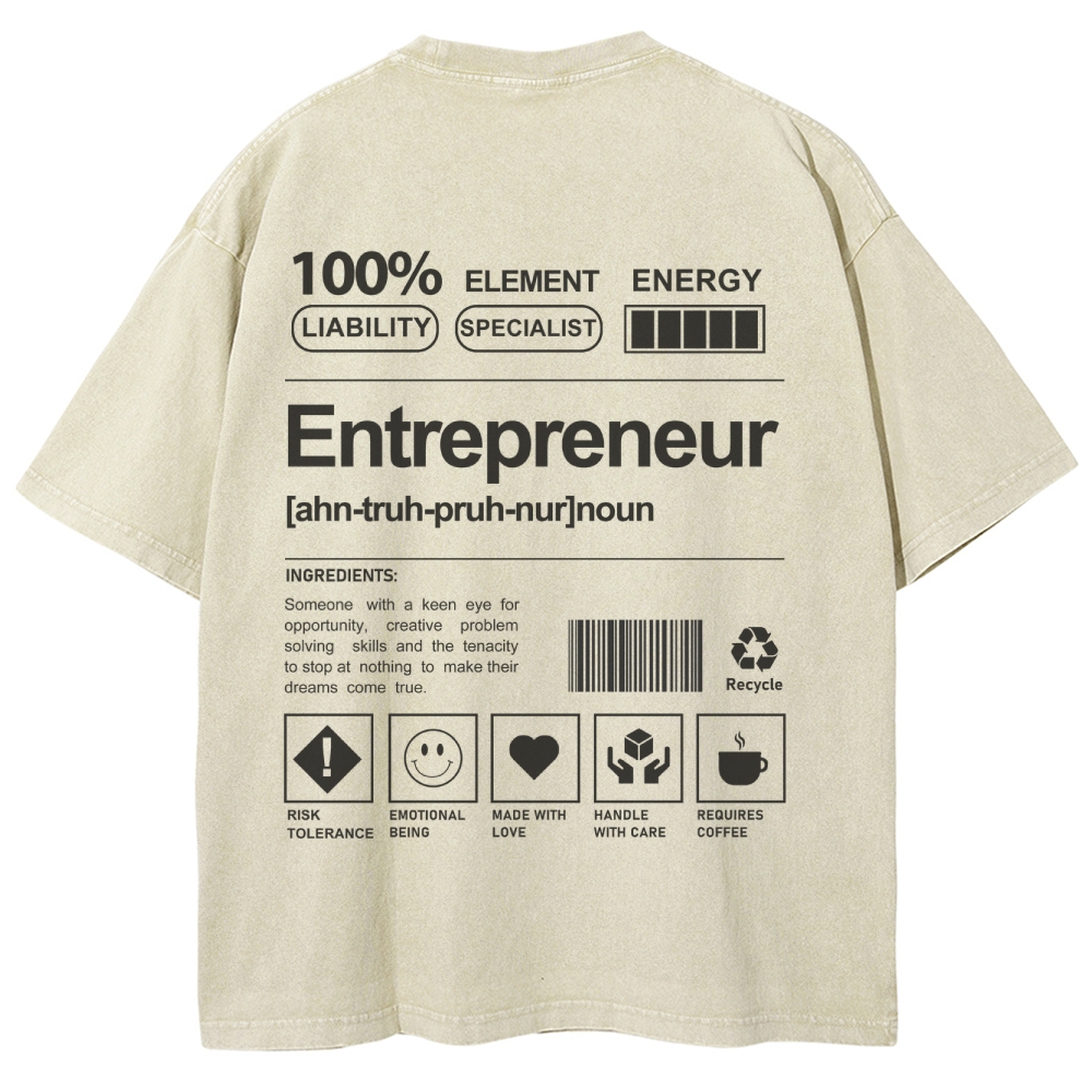 Entrepreneur Unisex Fit Washed T-Shirt-moweekender