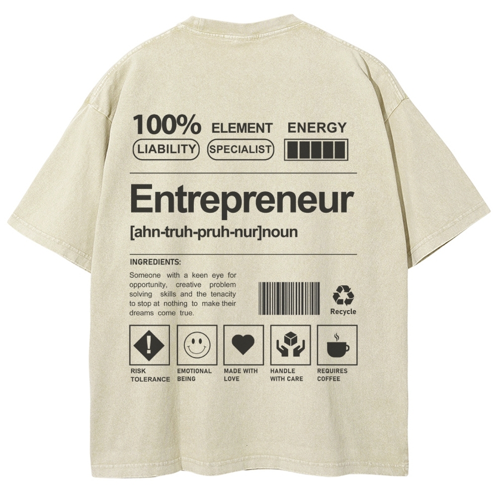 Entrepreneur Unisex Fit Washed T-Shirt-moweekender