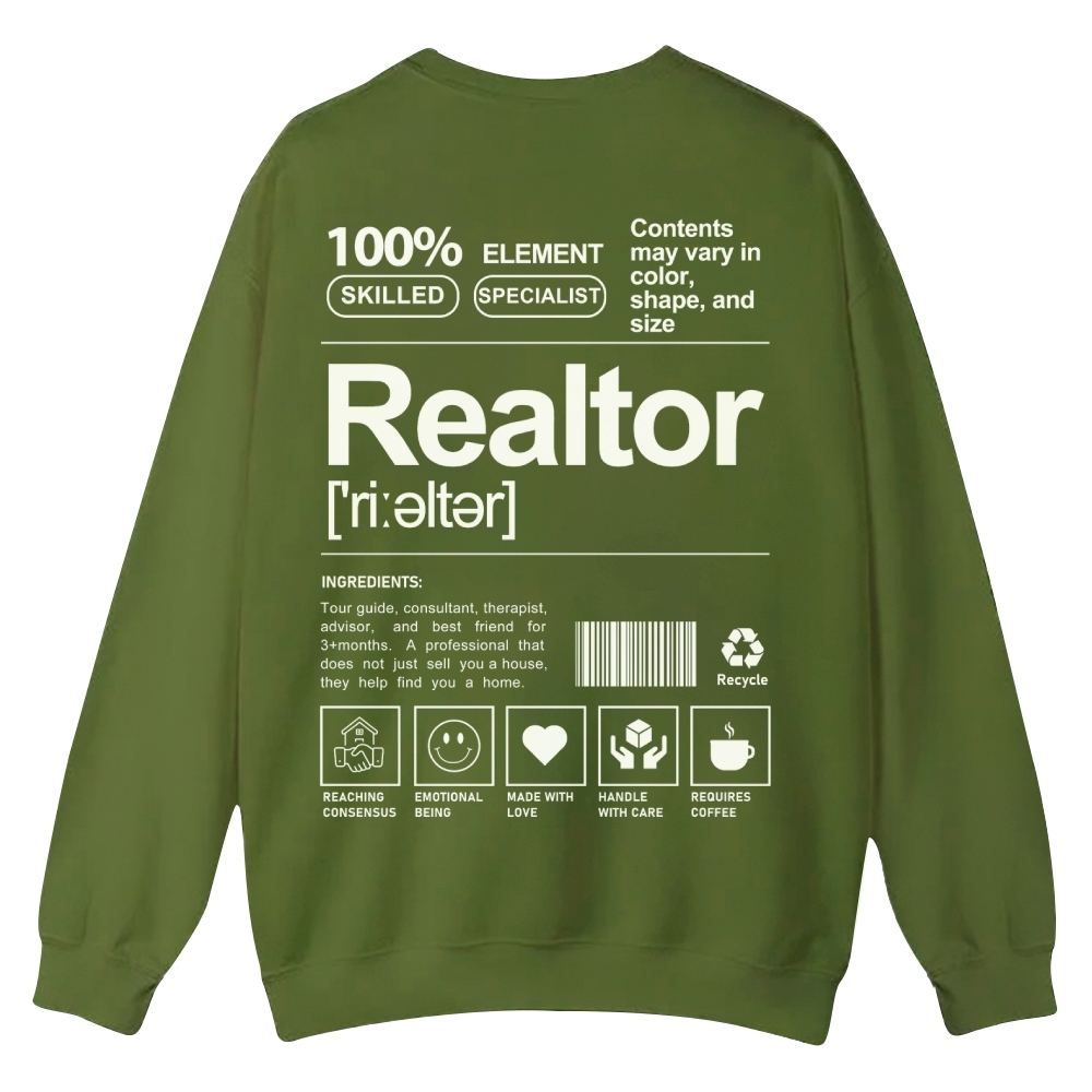 Realtor Casual Crewneck Sweatshirt-moweekender
